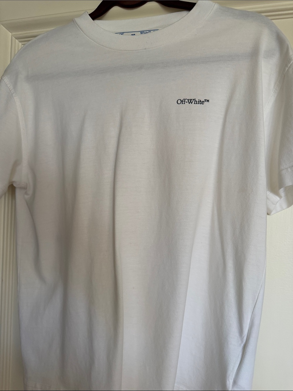 BRAND NEW Off-White White Minimal Logo Crew T-Shirt - Picture 3 of 6